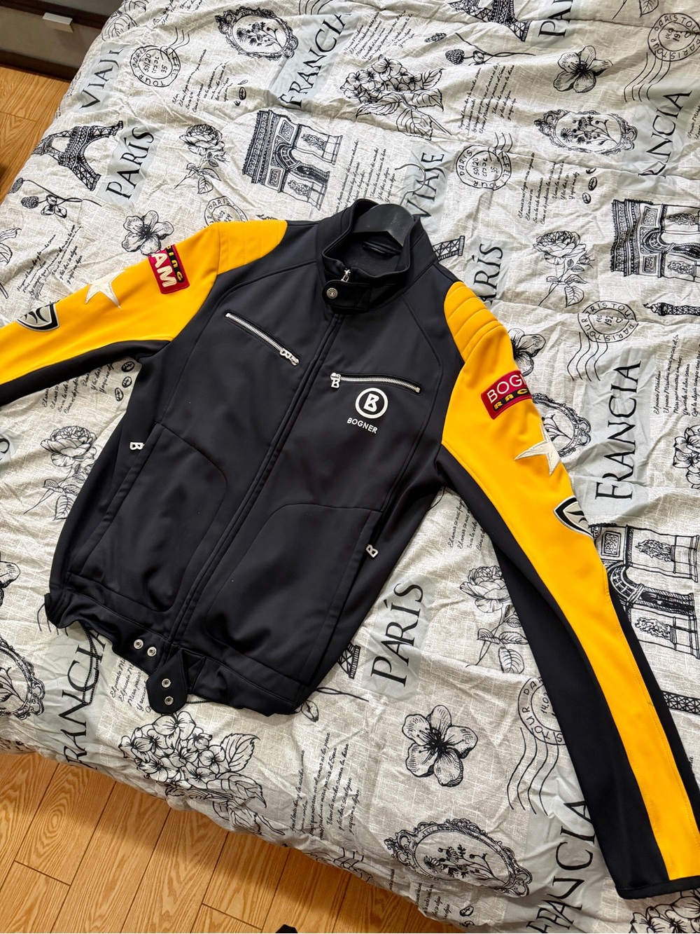 Bogner Men's Black and Yellow Athletic Jacket